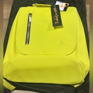 Yellow tote and carry backpack